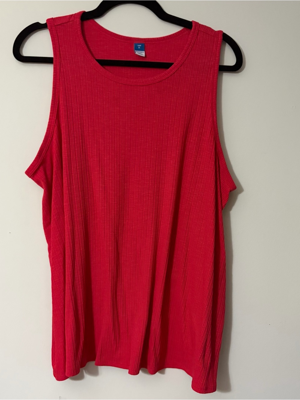 Old Navy Bright Red Ribbed Tank Top - Women's Sleeveless